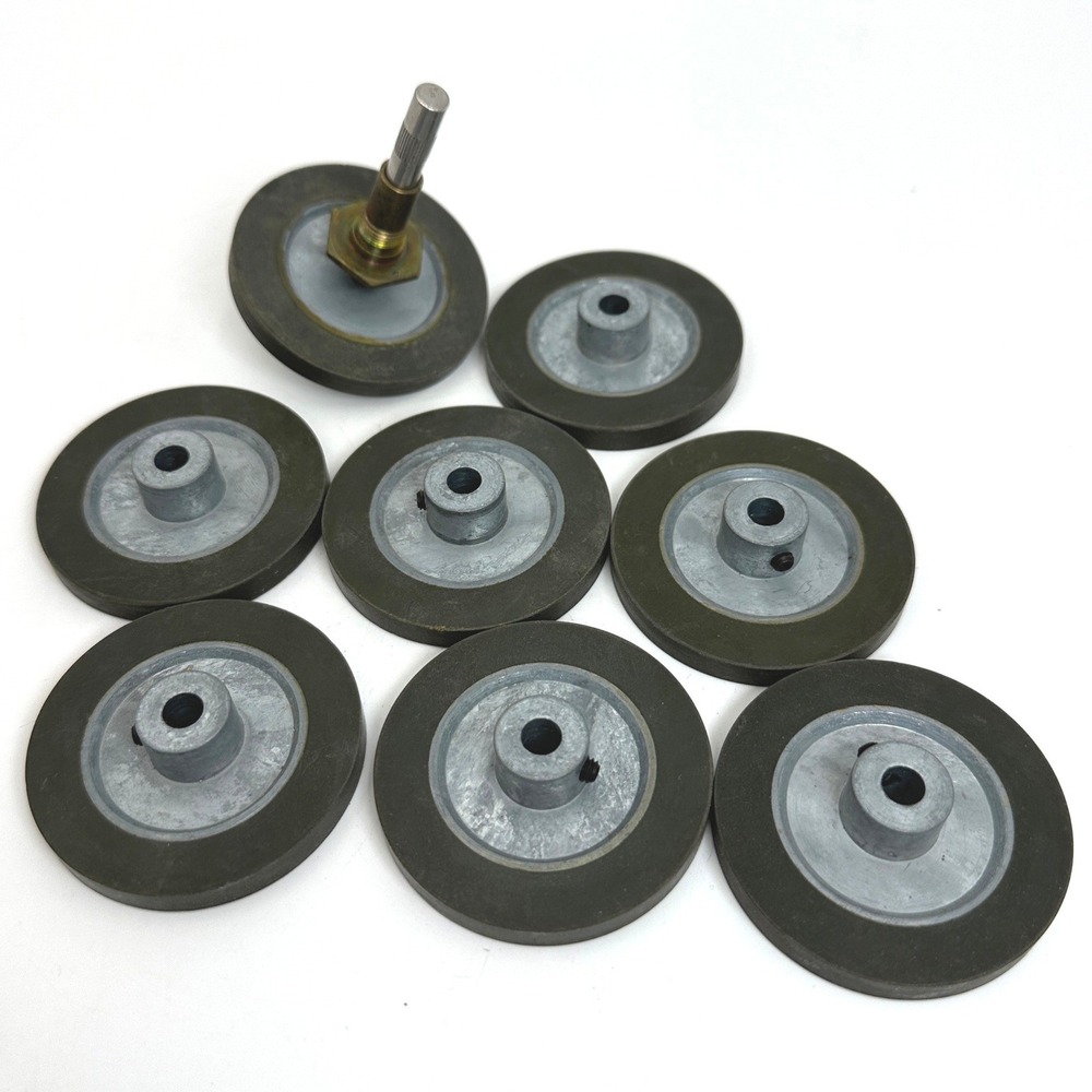 Vintage Rubber Friction Drive Idler Wheels Metal Hubs Mechanical Parts Lot of 8